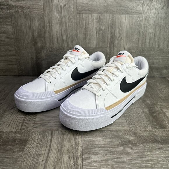 Nike Court Legacy Women's size 9.5 White Black Casual Shoes DM7590-100 - Picture 3 of 9